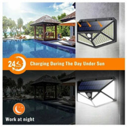 100 Led Solar Motion Sensor Outdoor Wall Light Garden Security - thumbnail 5