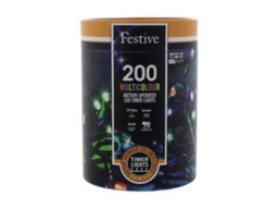 Festive Battery Operated Timer Lights - Multicolour - thumbnail 3