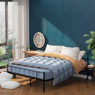 Homcom King Metal Bed Frame W/ Headboard And Footboard, Underbed Storage Space - image 1