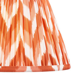 Luminosa Lighting Luminosa Higgledy Gloss Cotswold Green Paint Table Lamp With Apricot Orange Fabric Zigzag Shade 25Cm E14 - thumbnail 6