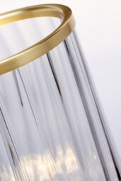 Luminosa Lighting Elstead Arno Table Lamp Metalwork Aged Brass, Smoked Glass - thumbnail 3
