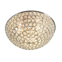 Anson Lighting Lolita 3Lt Flush Chrome Effect Plate And Clear Crystal Detail - thumbnail 5