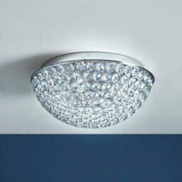 Anson Lighting Lolita 3Lt Flush Chrome Effect Plate And Clear Crystal Detail - thumbnail 3
