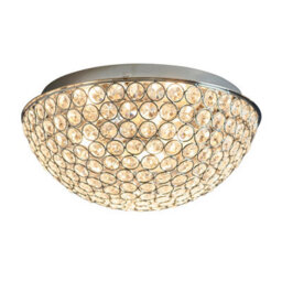 Anson Lighting Lolita 3Lt Flush Chrome Effect Plate And Clear Crystal Detail - thumbnail 7
