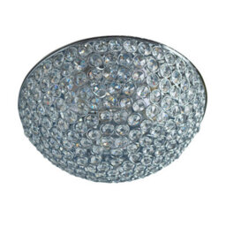 Anson Lighting Lolita 3Lt Flush Chrome Effect Plate And Clear Crystal Detail - thumbnail 6