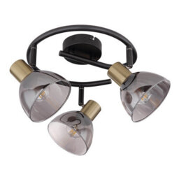 Luminosa Lighting Luminosa Jay Ceiling Spotlight Clusters Black Glass Shade 3X E14 - thumbnail 2