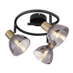 Luminosa Lighting Luminosa Jay Ceiling Spotlight Clusters Black Glass Shade 3X E14 - thumbnail 3