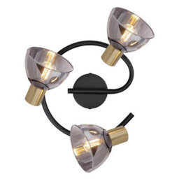 Luminosa Lighting Luminosa Jay Ceiling Spotlight Clusters Black Glass Shade 3X E14 - thumbnail 4