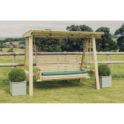 Churnet Valley Garden Furniture Ltd Antoinette Swing - Sits 3 - L125 X W230 X H185 Cm - Minimal Assembly Required - Set Of Waterproof Cushions Included - image 1