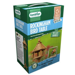 Gardman Wooden Rockingham Bird Table Free Standing House Feeder Hexagonal Roof - thumbnail 3
