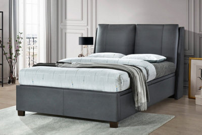 Bed Factory Direct Tuscany Pillow Dark Grey End Lift Ottoman Bed Frame - Kingsize - image 1