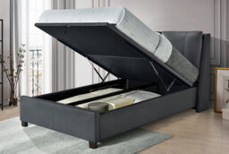 Bed Factory Direct Tuscany Pillow Dark Grey End Lift Ottoman Bed Frame - Kingsize - thumbnail 2
