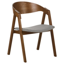 Beliani Set Of 2 Dining Chairs Yuba Wood Black/ White - thumbnail 4