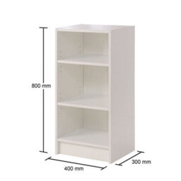 Timber Art Design 3 Tier Cube Bookcase Display Shelving Storage Unit Wood Furniture White - thumbnail 4