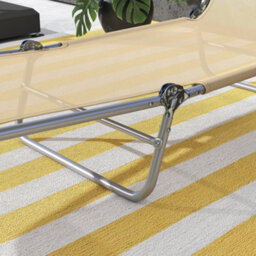 Outsunny 2 Pieces Sun Loungers Foldable Reclining Chair With Headrest Brown - thumbnail 7