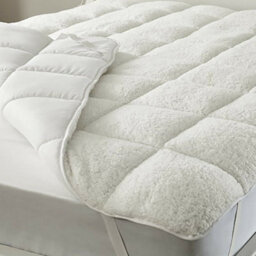 Just So Home Mattress Enhancer Topper Sherpa Fleece Quilted Reversible (Double) - thumbnail 1