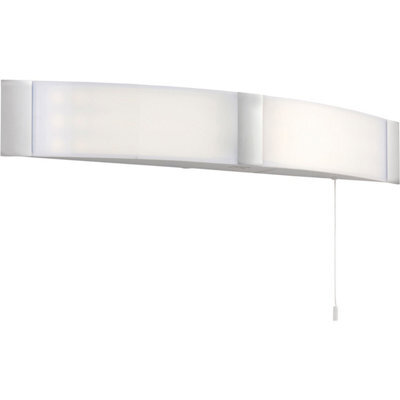 Bathroom Over Mirror Wall Light - 2 X 6W Cool White Led - Chrome Acrylic - image 1