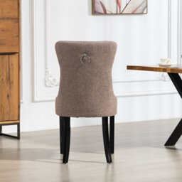 Rivara Fabric Dining Chairs - Set Of 2 - Dark Brown - thumbnail 5