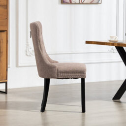 Rivara Fabric Dining Chairs - Set Of 2 - Dark Brown - thumbnail 3