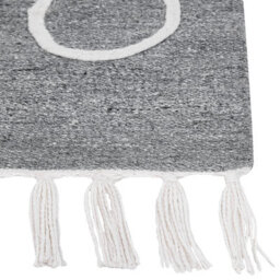 Wyld And Coco Handwoven Grey Area Rug 80 X 150 Cm With Tassels - Boho Indoor Outdoor - thumbnail 6