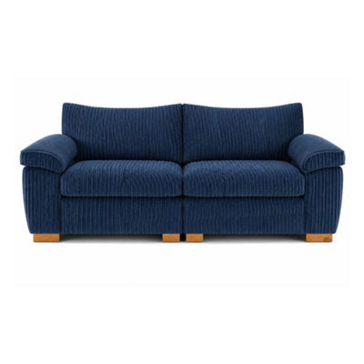 Sofaselectionuk Ltd Amalfi 2 Seater Split Sofa Soft Fabric In Blue - image 1