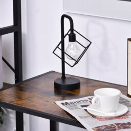 Homcom Industrial-Style Side Table W/ Drawer Open Shelf Steel Frame Base Retro - thumbnail 8