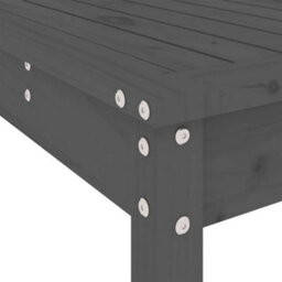 Berkfield 7 Piece Garden Bar Set Grey Solid Wood Pine - thumbnail 7