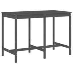 Berkfield 7 Piece Garden Bar Set Grey Solid Wood Pine - thumbnail 6