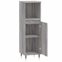 Walplus Bathroom Cabinet Grey Sonoma 30X30X100 Cm Engineered Wood - thumbnail 6