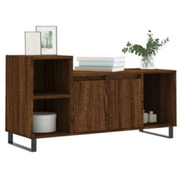 Berkfield Stylish Tv Cabinet Brown Oak 100X35X55 Cm Engineered Wood - thumbnail 3