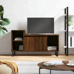 Berkfield Stylish Tv Cabinet Brown Oak 100X35X55 Cm Engineered Wood - thumbnail 2