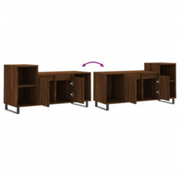 Berkfield Stylish Tv Cabinet Brown Oak 100X35X55 Cm Engineered Wood - thumbnail 9