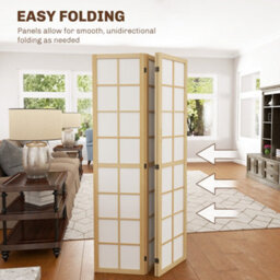 Homcom Indoor Room Partition, 4 Panel Folding Room Divider, 160 X 170Cm - thumbnail 5