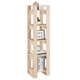 Berkfield Book Cabinet/room Divider 41X35X160 Cm Solid Wood Pine - thumbnail 4