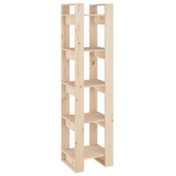 Berkfield Book Cabinet/room Divider 41X35X160 Cm Solid Wood Pine - thumbnail 2