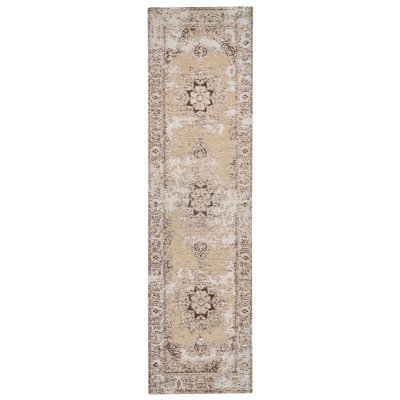 Beliani Rug Almus Brown 80 X 300 Cm Cotton - image 1