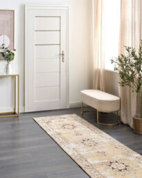 Beliani Rug Almus Brown 80 X 300 Cm Cotton - thumbnail 2