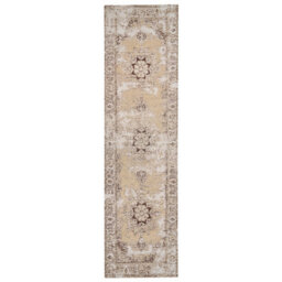 Beliani Rug Almus Brown 80 X 300 Cm Cotton - thumbnail 1