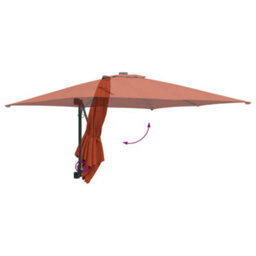 Berkfield Wall-Mounted Garden Parasol Terracotta 247 Cm - thumbnail 8
