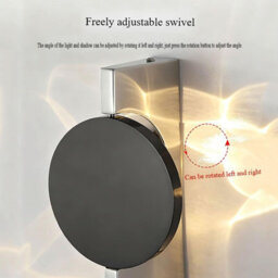 Amorly Modern Wall Sconces, Up And Down Wall Mount Light, 360 Rotatable Silver Wall Decor For Stairway Hallway Living Room - thumbnail 4