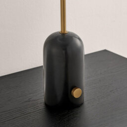 Furniturebox Uk Joceline Black Marble Tall Dimmable Table Lamp - thumbnail 5