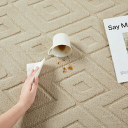 Bedlooms Beige High Low Pile Rug 200X290Cm, Soft Thick Piles,  Zig Zag Pattern, Modern Area Rugs And Living Room Rug - thumbnail 6