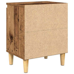 Berkfield Stylish Old Wood Bedside Table Old Wood Solid Reclaim Wood 40 X 30 X 50 Cm - thumbnail 8