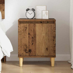 Berkfield Stylish Old Wood Bedside Table Old Wood Solid Reclaim Wood 40 X 30 X 50 Cm - thumbnail 4