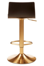 Premier Housewares Interiors By Premier Elegant Design Black Acrylic Bar Stool, Comfort And Stable Counter Stool, Height Adjustable Bar Stool - thumbnail 4