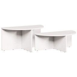 Berkfield Coffee Table 2 Pcs White 79 X 39.5 X 40 Cm Solid Pine Wood - thumbnail 2