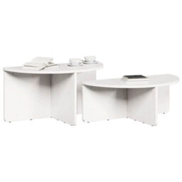 Berkfield Coffee Table 2 Pcs White 79 X 39.5 X 40 Cm Solid Pine Wood - thumbnail 3