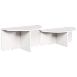 Berkfield Coffee Table 2 Pcs White 79 X 39.5 X 40 Cm Solid Pine Wood - thumbnail 5