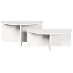 Berkfield Coffee Table 2 Pcs White 79 X 39.5 X 40 Cm Solid Pine Wood - thumbnail 8