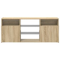 Berkfield Modern Tv Cabinet With Led Lights Sonoma Oak 120X30X50 Cm - thumbnail 7